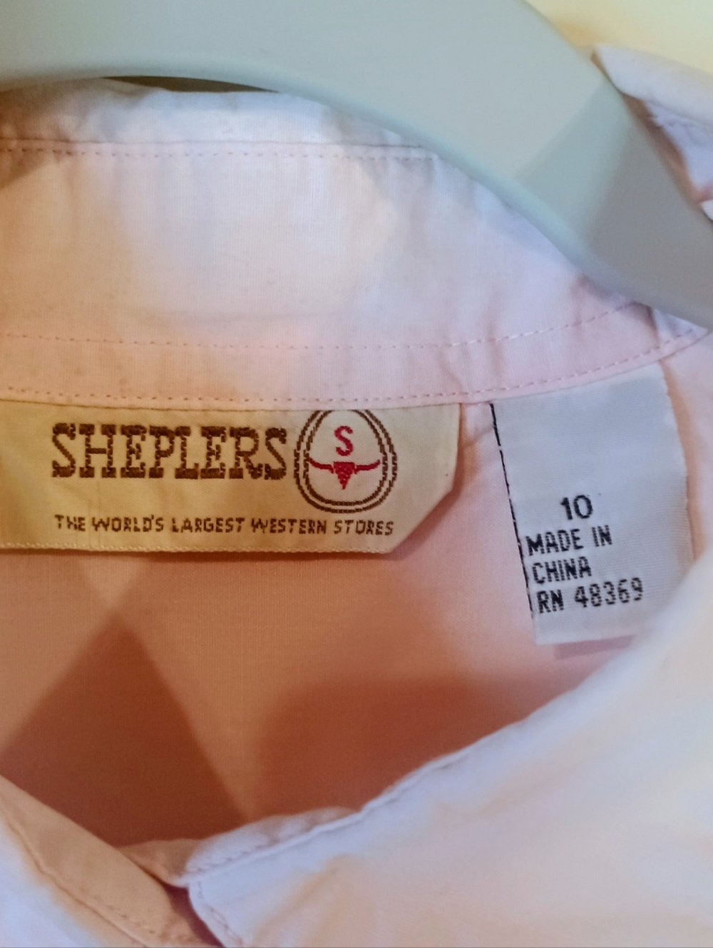 Sheplers Western Pearl Snap Light Pink Button-Up Shirt Women's Size 10 - Picture 2 of 5